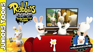 Rabbids Invasion The Interactive TV Show Game Unboxing  JUNIORS TOONS [upl. by Akkahs634]