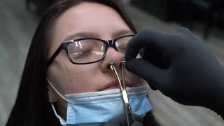 Septum Piercing How to Properly Pierce INSTRUCTIONAL video only Dont try at home [upl. by Odlabu]