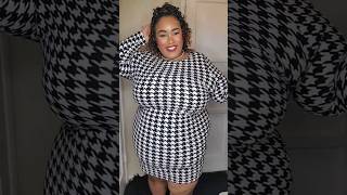 HOUNDSTOOTH DRESS FROM SHEIN SO CHIC amp CLASSYI HAD TO DO MY DANCE plussizefashion HOUNDSTOOTH [upl. by Guillaume]