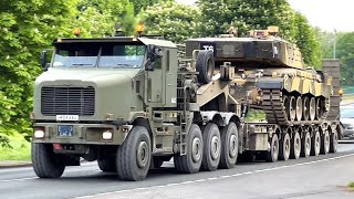 Oshkosh Tank Transporters haul Challenger 2’s and more [upl. by Poole]