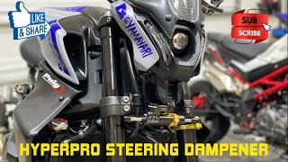 2021 Yamaha MT09 HyperPro RSC Steering Damper Install [upl. by Atiran]