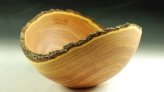 Finishturning a Natural Edge Chinaberry Bowl [upl. by Naitsirc]