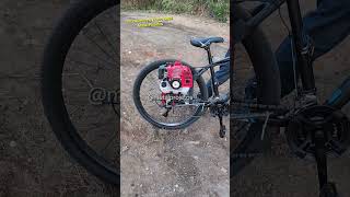 teste BIKE com motor de ROÇADEIRA shorts [upl. by Randolf]