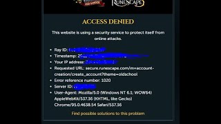 error 1020 acceso denegado Runescape Posible Solucion [upl. by Samid]