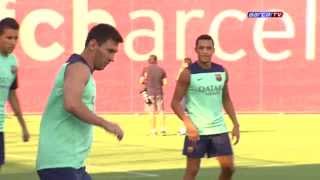 FC Barcelona  Entrenament 220713 tarda [upl. by Maddeu372]