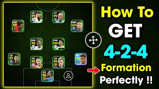 How to Customize 424 Formation Perfectly  🔥 How to get 424 Formation in eFootball 2024 Mobile 🤩🔔 [upl. by Aiyot]