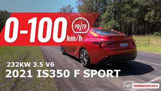 2021 Lexus IS 350 F Sport 0100kmh amp engine sound [upl. by Iaka]