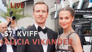 Alicia Vikander a Michael Fassbender na 57 MFF Karlovy Vary [upl. by Einolem]