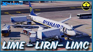 XPLANE 12 LIVE  BOEING MAX 8  Bergamo Naples Malpensa  Ciao Milano VATSIM [upl. by Nichy]