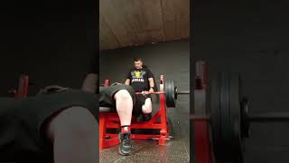 145kg 3 reps bench press motivation nopainnogain power [upl. by Aidnama]