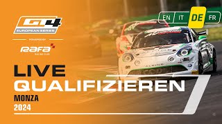 LIVE I Qualifizieren I GT4 European Series Powered by RAFA Racing Club 2024 Deutsche [upl. by Enitsuga977]