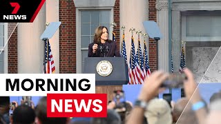 Harris promises a peaceful transition of power and Albanese phones Trump  7NEWS [upl. by Miru517]