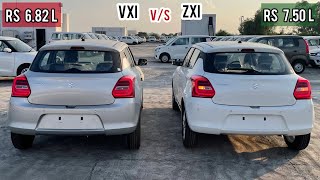 Swift Vxi vs Swift Zxi 🔥 Which one to buy Let’s Find out  2022 Maruti Suzuki Swift vxi vs zxi [upl. by Neelyahs]