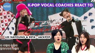 Kpop Vocal Coach reacts to GIRLS ON FIRE  JACKPOT LEE NAYOUNG RETA Block B cover [upl. by Alwitt]