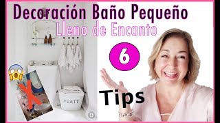 DECORACIÓN BAÑO PEQUEÑO CON ENCANTO 🌸 🌸 🌸 6 Tips 😱 ¡FUNCIONA La Academia de Decoración [upl. by Alram]