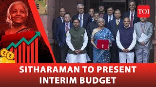 Budget Session 2024 FM Nirmala Sitharaman poses with her team ahead of countrys Interim Budget [upl. by Ahsienat647]