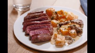 Recette facile de Tournedos aux morilles et potiron [upl. by Nawat]