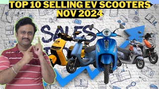 Top 10 Electric Scooters  EV Sales report In November 2024 [upl. by Smart42]