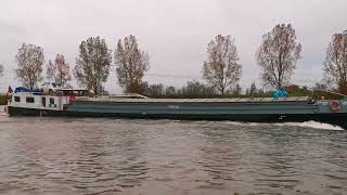 Motorvrachtschip Scaldis in de afvaart op het Julianakanaal bij Holtum Noord [upl. by Fan]