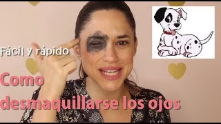 Como desmaquillarte los ojos facil y rapido  AndreaNMakeup [upl. by Leese364]