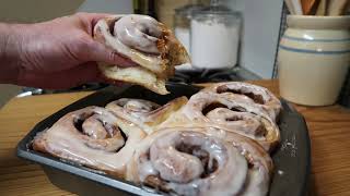 Big Cinnamon Rolls Bread Machine Method [upl. by Hairahcez]