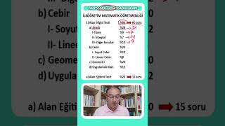 İlköğretim Matematik Öğretmenliği ÖABT Soru  Konu Dağılımları Nelerdir matematik [upl. by Ahsatan]