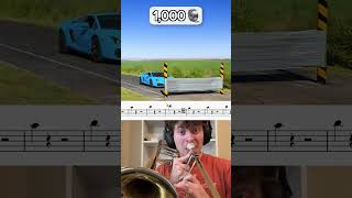 trombone vs Lamborghini MrBeast [upl. by Dael]