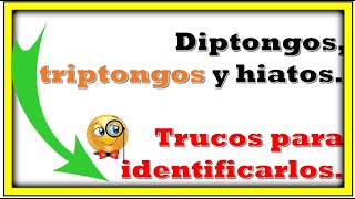 DIPTONGOS TRIPTONGOS HIATO [upl. by Belcher]