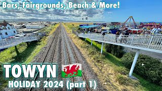 My First Ever North Wales Holiday Part 1  Towyn 2024  Bars Fairgrounds Caravan Tour amp More [upl. by Jordans]