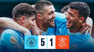 HIGHLIGHTS CITY MOVE TOP WITH FIVE STAR WIN OVER LUTON  Man City 51 Luton Town  Premier League [upl. by Sabah]