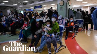 Childrens hospital overrun as respiratory sickness takes hold in China [upl. by Aivek722]