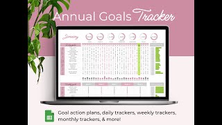 Annual Goal tracker Google Sheets template [upl. by Charlene]