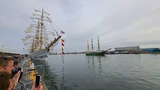 Tall Ships Hartlepool Ships are leaving the event 853 am [upl. by Morra]