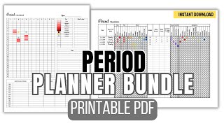 Period Planner Printable Bundle PDF [upl. by Neeloj136]