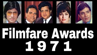 FILMFARE AWARDS 1971 TOP WINNERS  BEST ACTOR  ACTRESS  DIRECTOR  MUSIC DIRECTOR  BEST FILM [upl. by Maloney285]