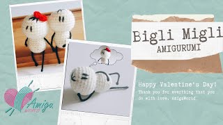 060  Amigurumi BIGLI MIGLI crochet pattern  AmiguWorld  Valentines Day Gift Idea [upl. by Colvert253]