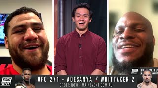 UFC 271  Derrick Lewis amp Tai Tuivasa send supportive messages to each other [upl. by Thebault]