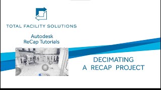 Decimating a ReCap Project [upl. by Ginger]