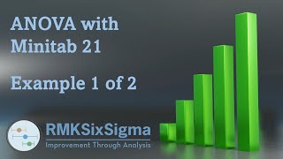 ANOVA with Minitab 21 Example 1 of 2 [upl. by Norrabal107]