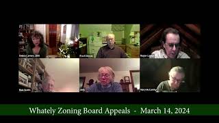 Whately Zoning Board of Appeals  March 14 2024 [upl. by Aikkan]