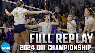 Juniata vs Wisconsin Whitewater 2024 DIII womens volleyball championship  FULL REPLAY [upl. by Athey64]