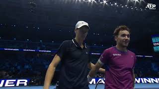 2024 Nitto ATP Finals Sinner vs Ruud Highlights [upl. by Assilrac]