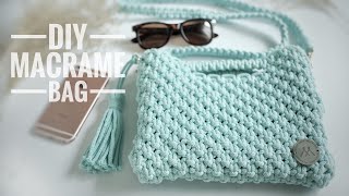 DIY Macrame Bag  Torebka ze sznurka [upl. by Eurd]