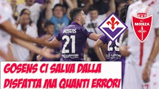 FIORENTINAMONZA 22  ENNESIMO PAREGGIO SOLITI ERRORI [upl. by Arahsal]