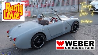 AustinHealey Frogeye Sprite  35L Rover V8 Engine troubleshooting Startup amp Drive [upl. by Barnaba]