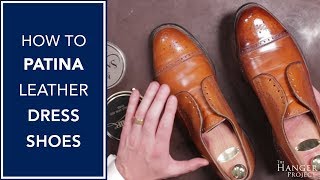 How To Patina Leather Dress Shoes  Kirby Allison [upl. by Lehacim]