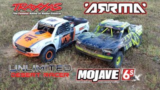 Arrma Mojave 6s BLX and Traxxas UDR 6s Runs [upl. by Anaeco]