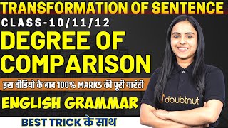 Degrees of Comparison in English Grammar सीखों बिलकुल Basics से  Transformation By Bhumika Maam [upl. by Ahsoyem341]