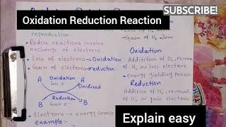 Oxidation Reduction ReactionCH7Class 9thBiology [upl. by Eninnaej]