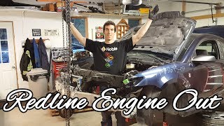 Ion Redline Engine Removal  Sleeper LSJ Saturn Wagon  Pt 4 [upl. by Iret]